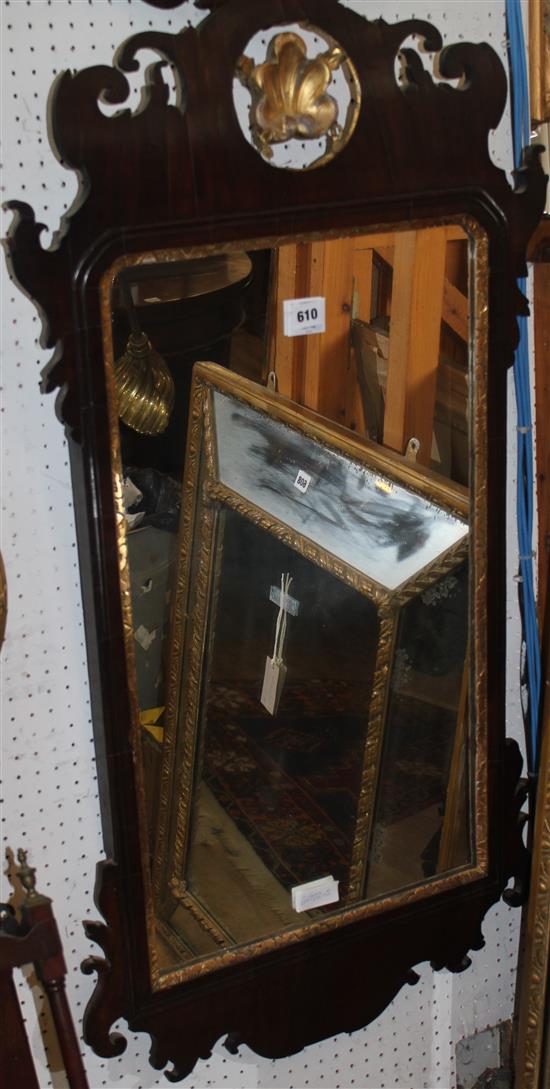 18th century style fretwork wall mirror(-)